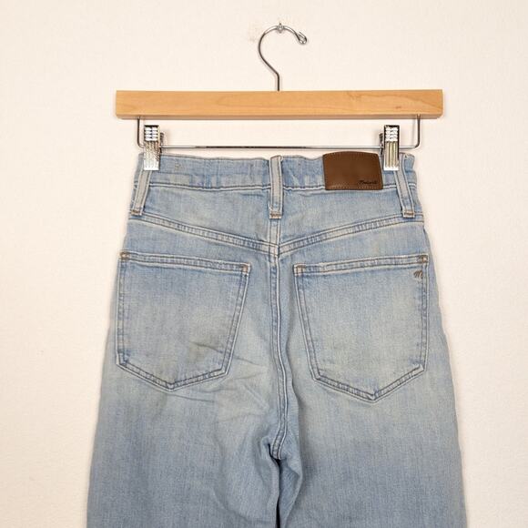 Madewell Light Wash Slim Wide Leg Ankle Cropped Jeans Size 23 - Picture 5 of 9